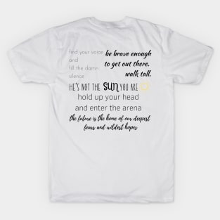 SheHopes HOPE Quotes in black T-Shirt